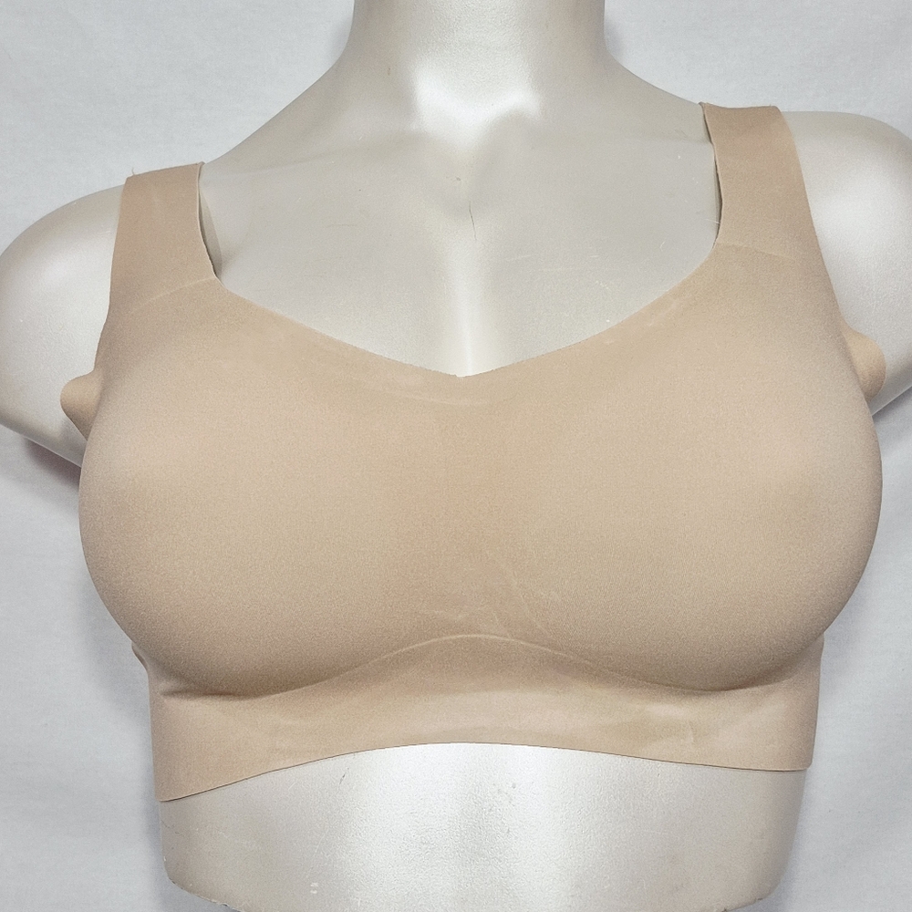 1X Honeylove Wire Free Pull On Bra Beige WITH PADS‎